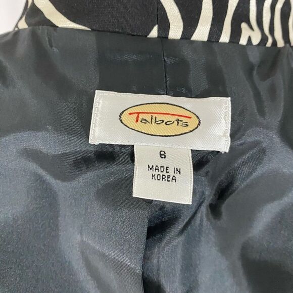 Talbots Animal Print Silk Jacket - Picture 5 of 7